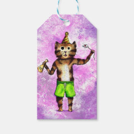 Regalos Etiquetas de regalo para gato fiesta