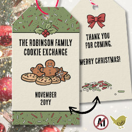 Regalos Etiquetas de regalo para intercambio de galletas d