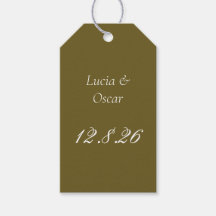 Etiquetas de regalo para invitados de boda de oliv