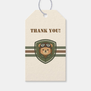 Regalos Etiquetas de regalo para la fiesta del oso aviador