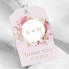 Regalos Etiquetas de regalo para monograma color de agua r