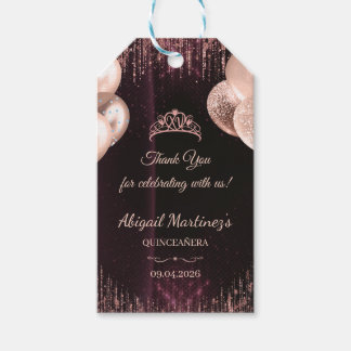 Regalos Etiquetas de regalo personalizadas para Quinceañer
