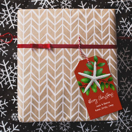 Regalos Etiquetas de regalo rojas para Navidades de pez es