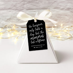 Regalos Etiquetas del kit de resaca para Bodas blancos y n