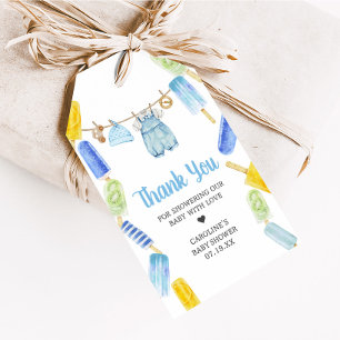 Regalos Etiquetas favoritas de Baby Shower para Boy Popsic