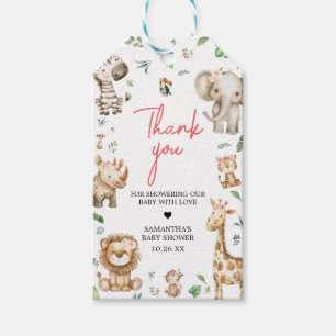 Regalos Etiquetas favoritas de Baby Shower para chica Wild