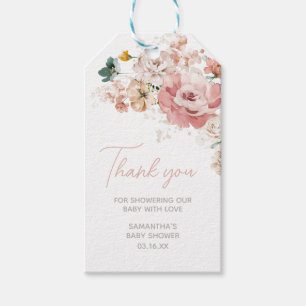 Regalos Etiquetas favoritas de Baby Shower para flor silve