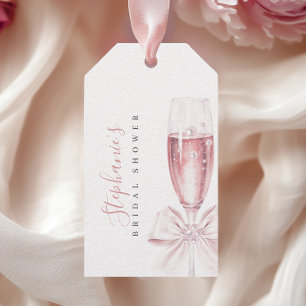 Regalos Etiquetas para Despedida de Soltera Rosadas Perlas