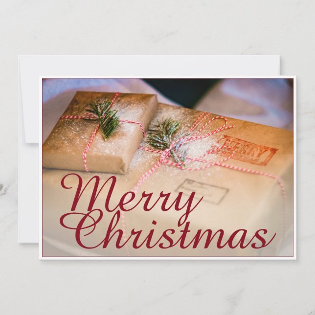 Regalos festivos como motivo de Navidades (Anverso)