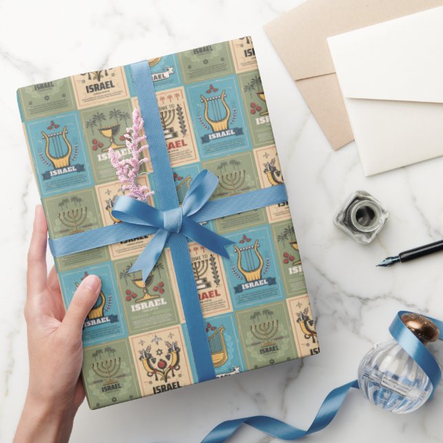Regalos judíos - Papel de envolvimiento de vacacio (Regalar)