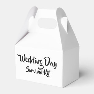 Regalos "Kit de supervivencia para el día de la boda" Caja