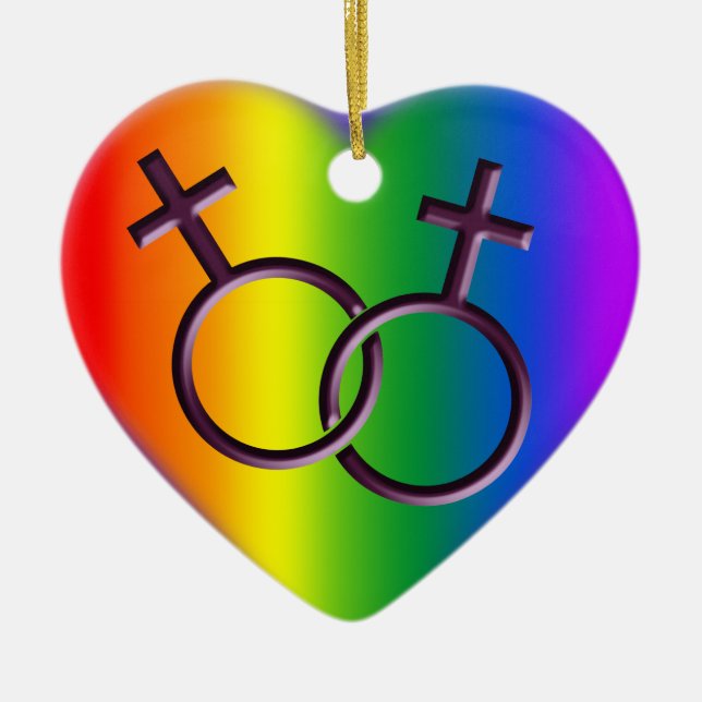 Regalos lesbianos personalizados ornamento del (Frente)