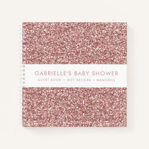Regalos para Baby Shower de Purpurina Rosa + Libro