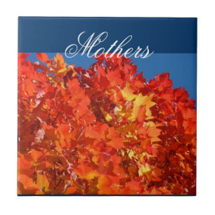 Regalos para madres Arte en Baldosa Cielo Azul Hoj