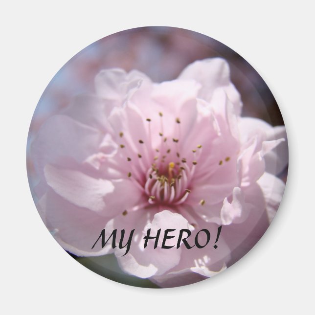 REGALOS PARA MAESTROS Imán de flores "¡MI HÉROE!" (Frente)