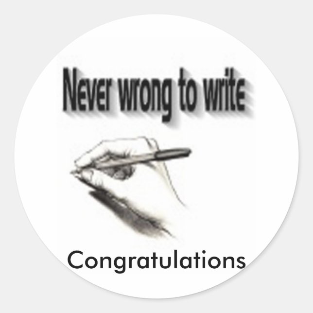 Regalos para pegatinas de escritores (Anverso)