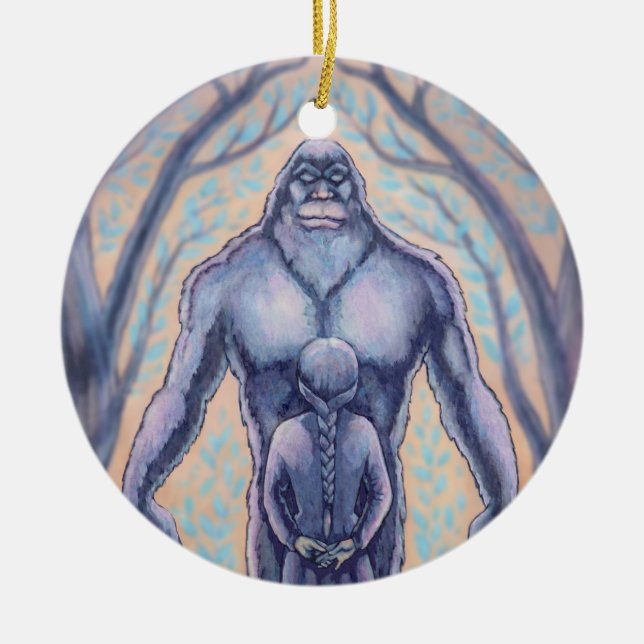 Regalos personalizados de Sasquatch por ornamento  (Frente)