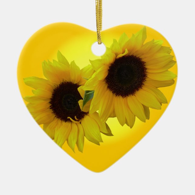 Regalos personalizados ornamento del girasol del (Frente)