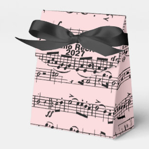 Regalos Piano Hoja de Música para caja de Favor Recital