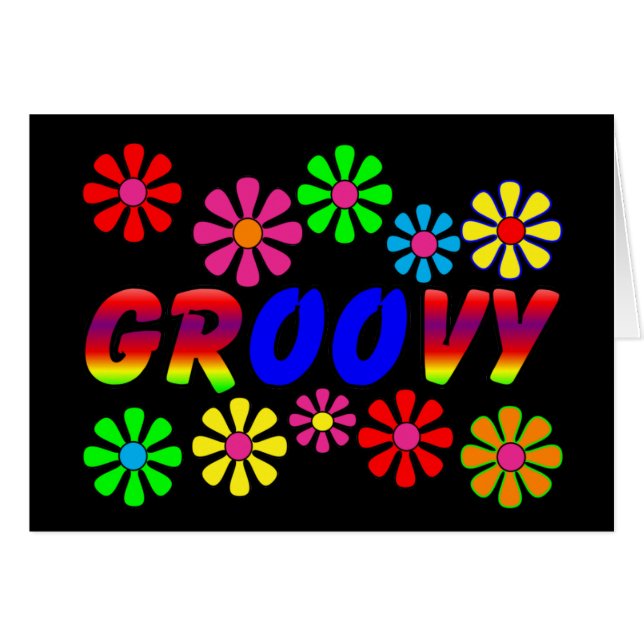 Regalos retros del flower power de los años 70 (Anverso (Horizontal))