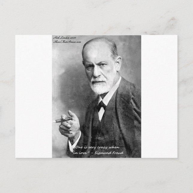 Regalos Tarjetas Citas de Amor Amantes Locos Freud (Anverso)