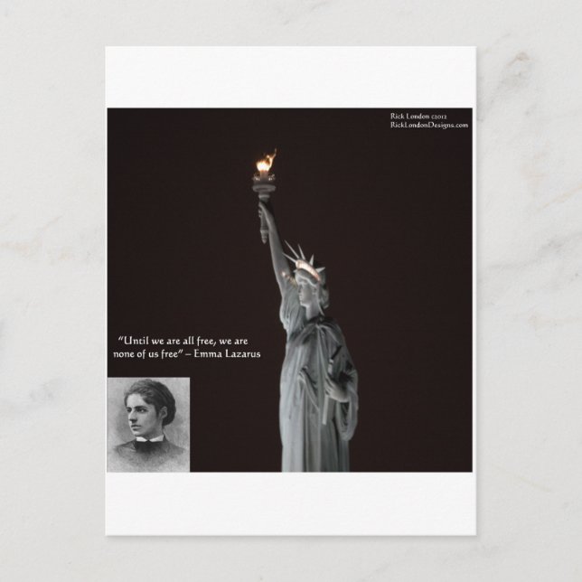 Regalos y Tarjetas de Emma Lazarus y la Estatua de (Anverso)
