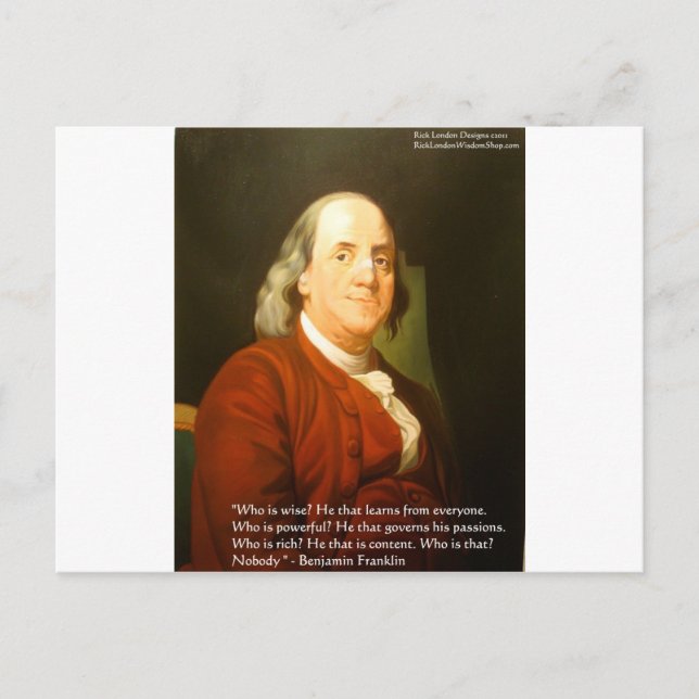Regalos y Tarjetas de la Cita de Ben Franklin (Qué (Anverso)