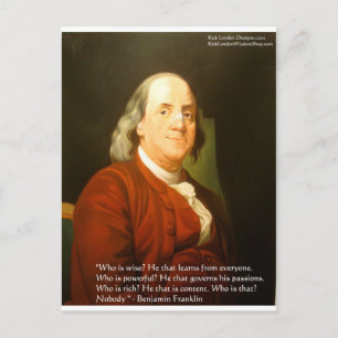 Regalos y Tarjetas de la Cita de Ben Franklin (Qué