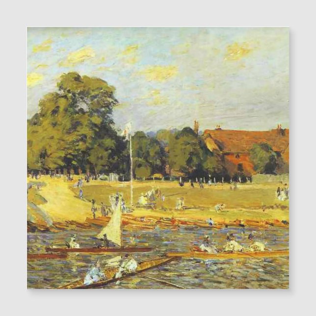 Regata en Hampton Court Alfred Sisley Póster (Anverso)
