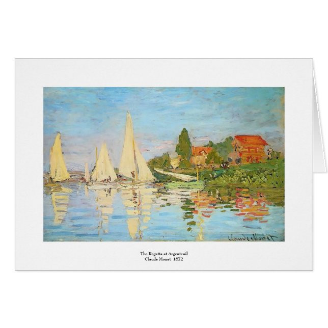 Regatta en Argenteuil de Claude Monet (Anverso (Horizontal))