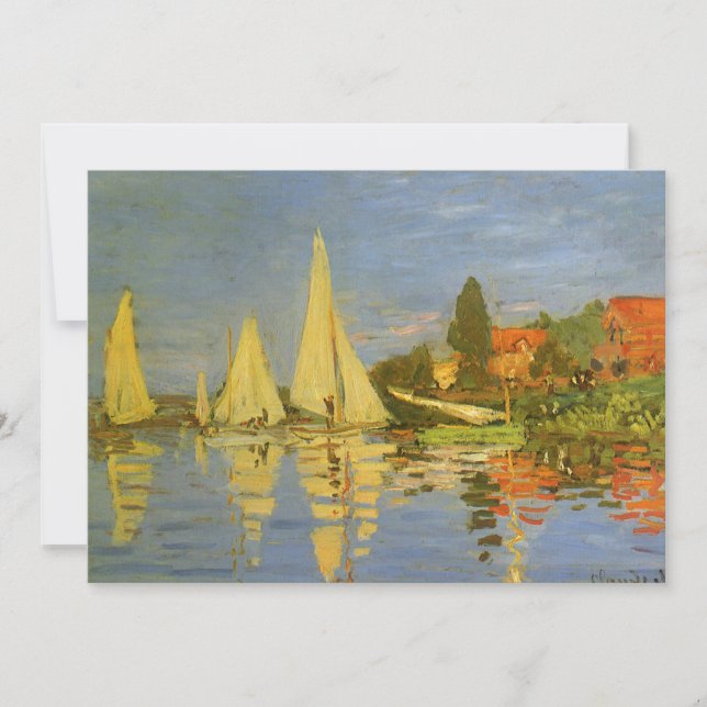 Regatta en Argenteuil por Claude Monet (Anverso)