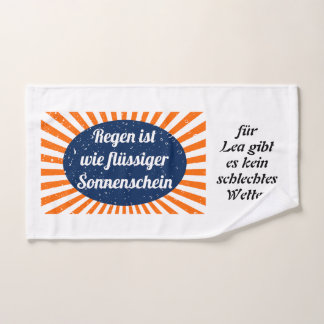 Regen flüssiger Sonnenschein mit Namen