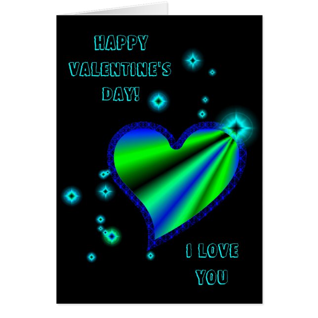 Regenbogen-Herz mit Sternchen auf schwarz (Frente)