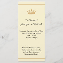 Regencia de la Corona en el Programa de Bodas de O