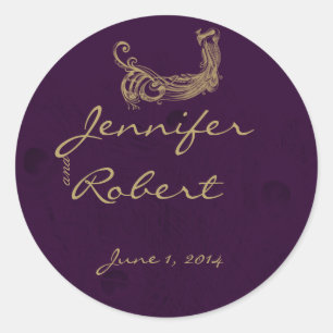 Regencia de pavos reales en Sello para sobres mora