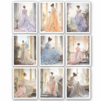 Regency Ballgown Vinyl pegatina