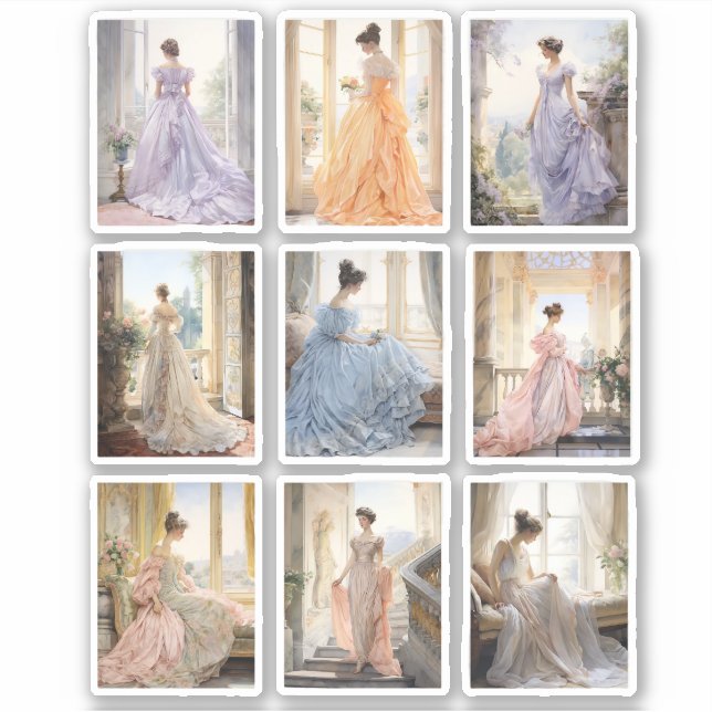 Regency Ballgown Vinyl pegatina (Anverso)