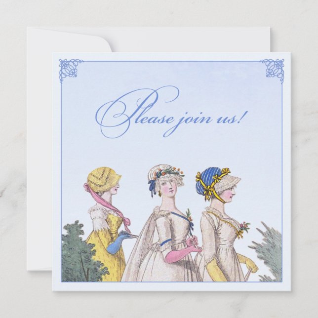 Regency Bridesmaids Invitaciones a Personalizados  (Anverso)