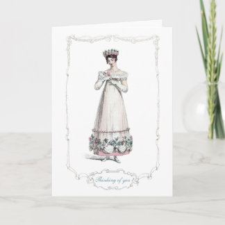 Regency Fashion 1817 Pensando en tu tarjeta de fel