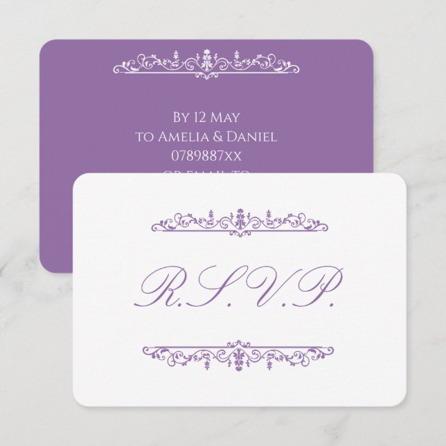 Regency  Purple RSVP (Anverso / Reverso)
