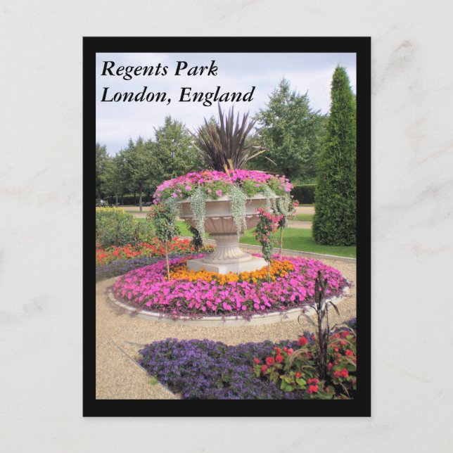 Regents Park, London, postal de Inglaterra (Anverso)