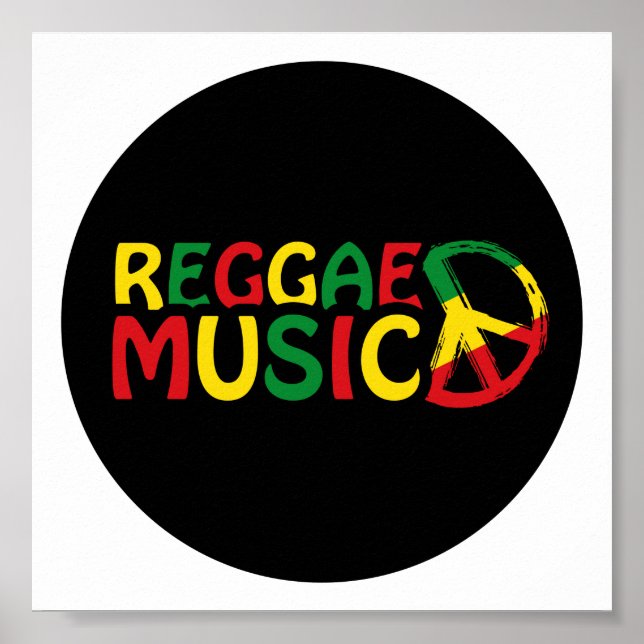 Reggae Diseño musical, arte de reggae (Frente)