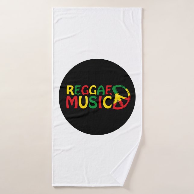 Reggae Diseño musical, arte de reggae (Toalla de baño)