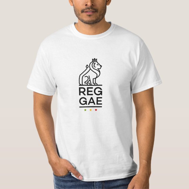 Reggae León Rasta Colores Reggae Camiseta (Anverso)