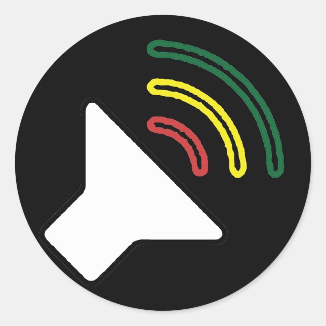 Reggae Listen Pegatina (Anverso)