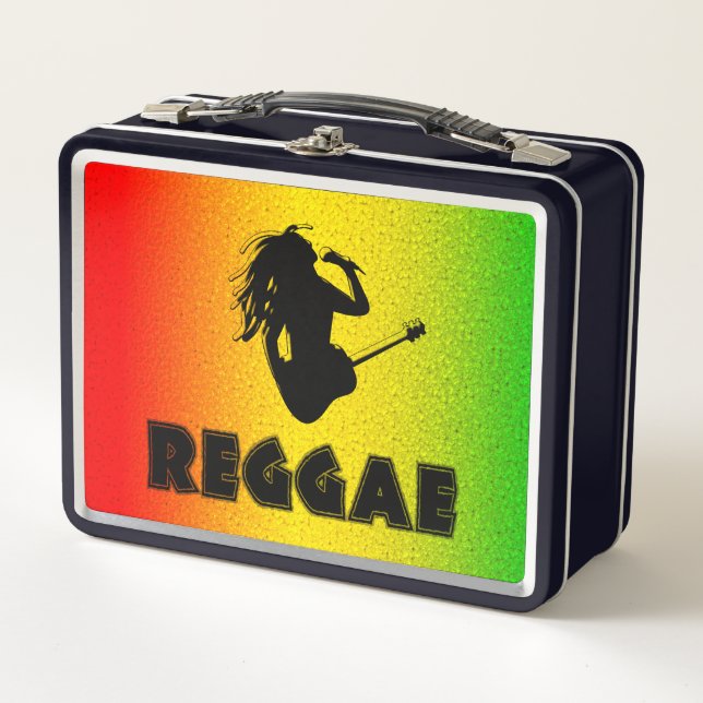 Reggae Music Rasta Rastaman Rastafarian Lunch Box (Anverso)
