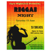 Reggae Night Fiesta o Nightclub Flyer