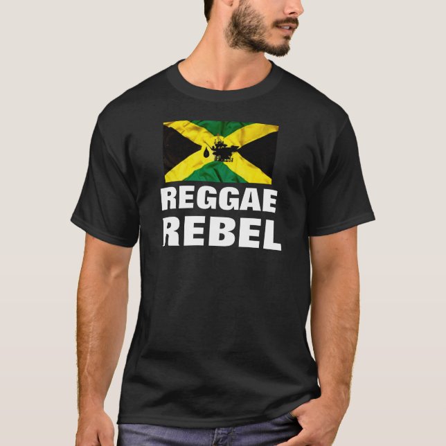 REGGAE REBEL Camiseta oscura básica (Anverso)