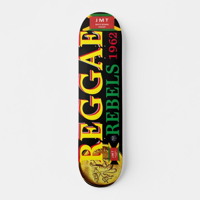 REGGAE REBEL JMT 7 3/4" cubierta para skateboard (Anverso )