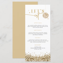 RegINA Gold Sequins Disco Comamos la tarjeta de me